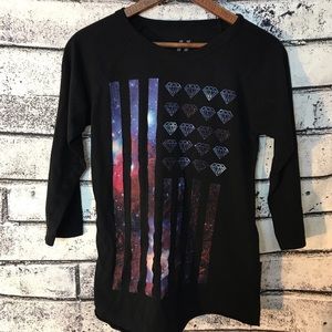 3 for $15 Boys Diamond Galaxy Graphic 3/4 Tee